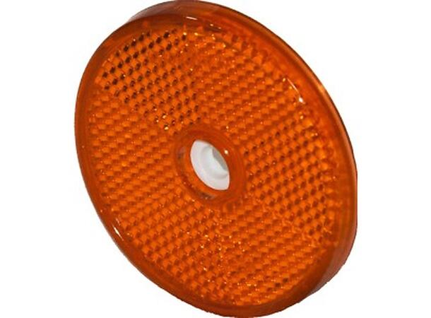 Reflex Reflector 60mm with adhesive pad and hole 6mm red