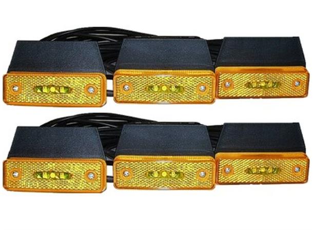Cabled LED Sidemarker Lamps 2 x 3 Lamps