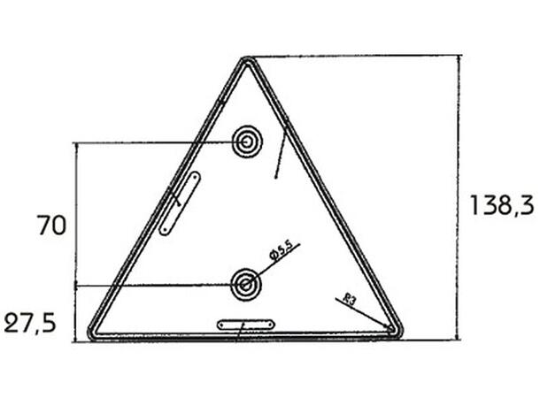 Refleks trekant hvit bakgrund Proplast
