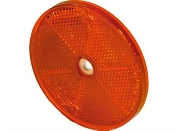 Reflex Reflector 80mm with hole 6mm red