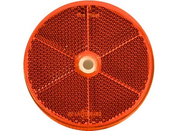 Reflex Reflector 80mm with hole 6mm red