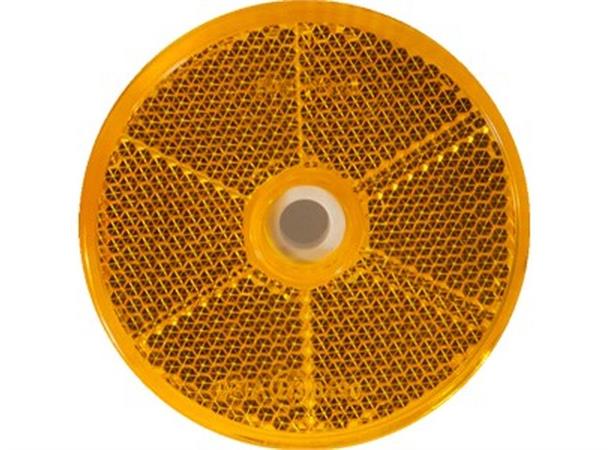 Refleks rund orange Ø60mm, 6mm hull Proplast