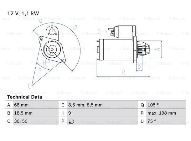 1987 12/1,1 opel Bosch 