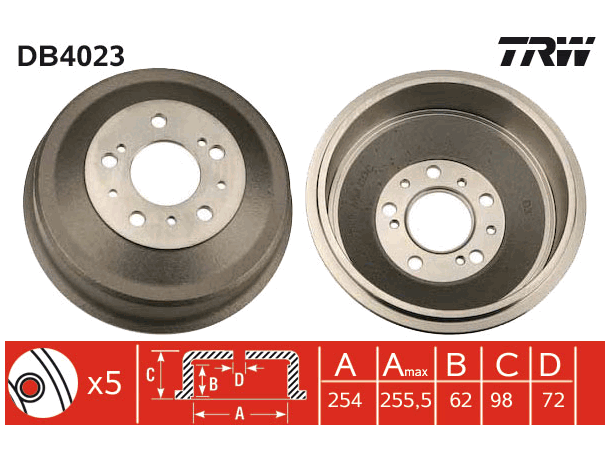 Brake Drum TRW Braking 