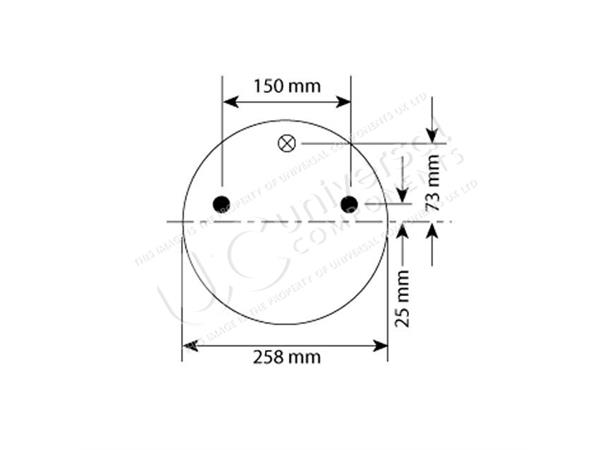 Luftbelg SAF 2619V Ø300 Universal Components 