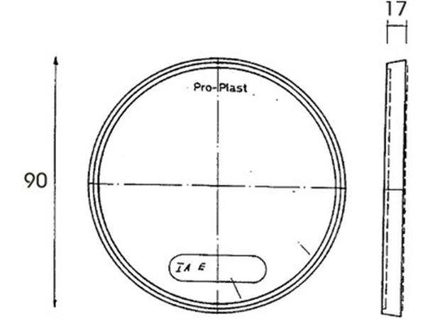 Reflex Reflector 80mm red plastic housing with screw and nut 