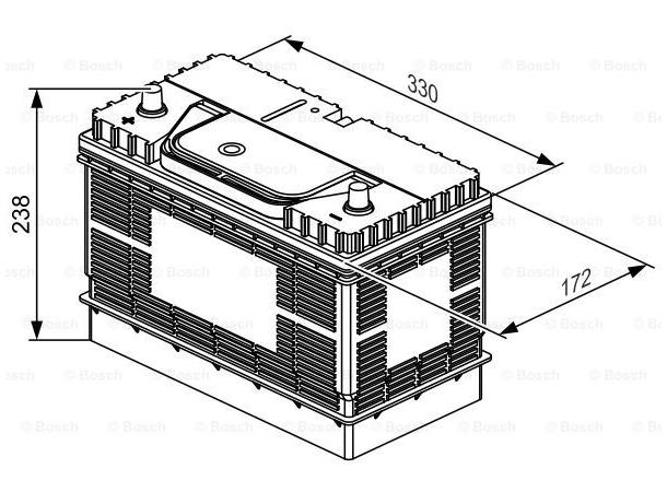 Startbatteri 105Ah 800A Bosch 