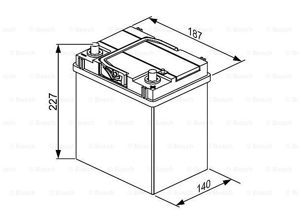 Startbatteri 40Ah 330A Bosch 