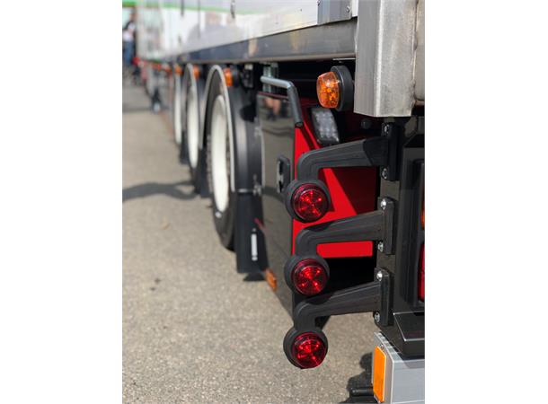 VIKING POS.LYKT RØD, KLAR LINS  6 LED. Strands Lighting Division 