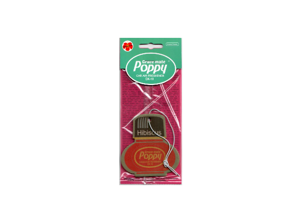 Cardboard Car Airfreshener HIBISCUS Poppy Grace Mate 