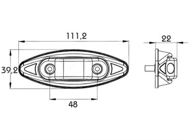 Chrome housing incl. flexible support fo 