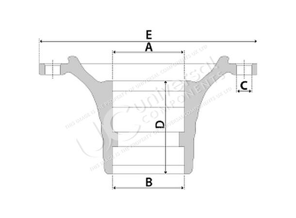 HUB FRONT C/W BEARINGS Universal Components 