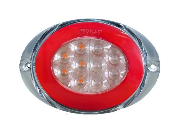 LED Rear Combination Lamp PRO-OVAL 12/24V, cable 0,5m, ADR-appr., tail ligh 