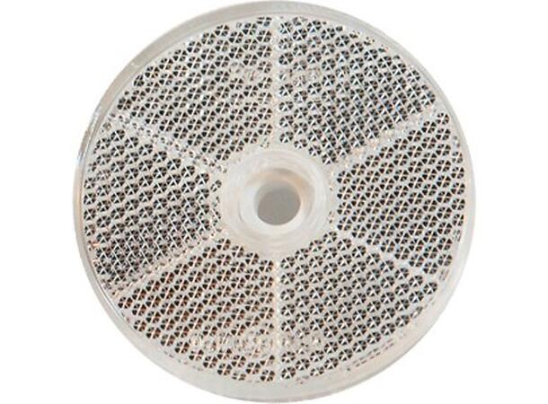 Refleks rund hvit Ø60mm, 6mm hull Proplast 