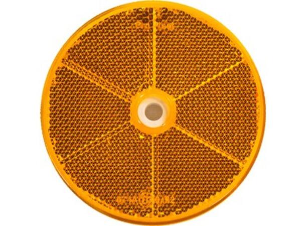 Reflex Reflector 80mm with hole 6mm ambe 