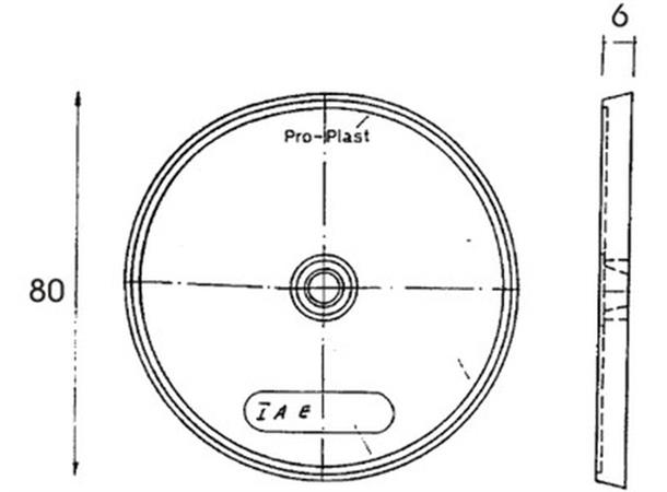 Reflex Reflector 80mm with hole 6mm ambe 