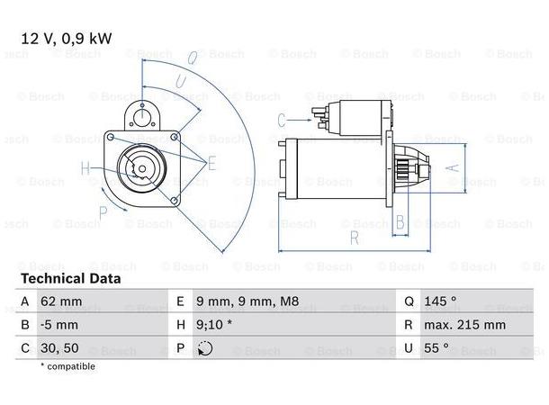 1385 12/0,9 psa Bosch 