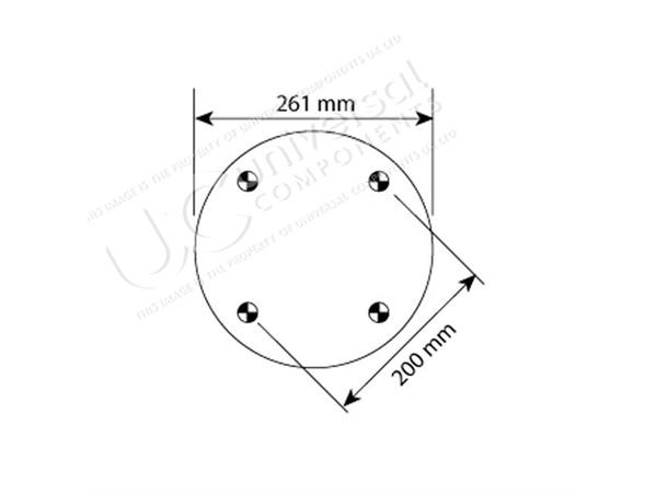 AIRSPRING ASSY (ASK002) STEEL PISTON  E2 Universal Components 
