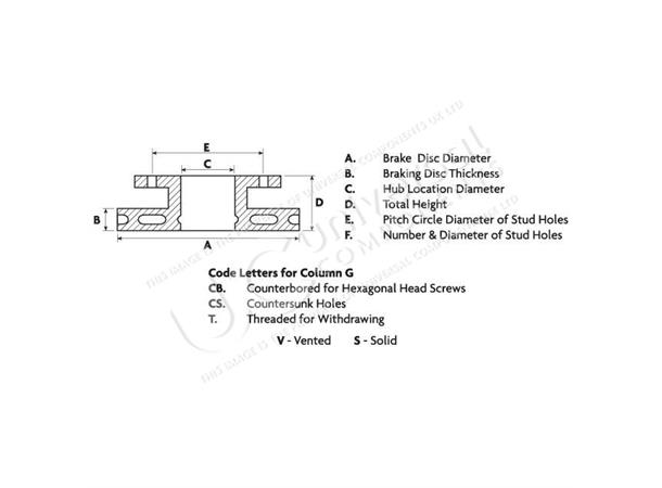 BRAKE DISC TO SUIT MAN Universal Components 