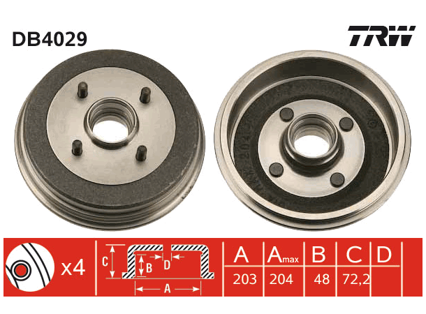 Brake Drum TRW Braking 