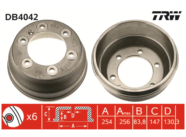 Brake Drum TRW Braking 