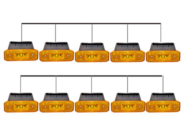 Cabled LED Sidemarker Lamps 2 x 5 Lamps 