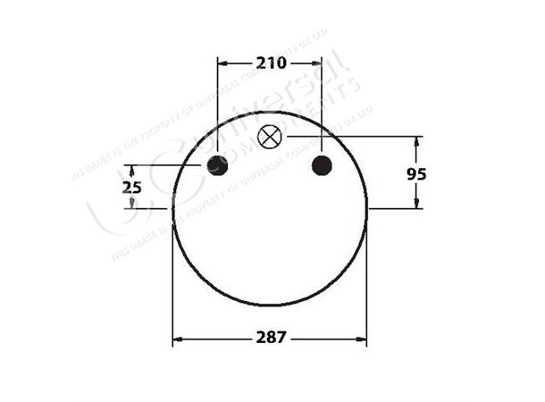 Luftbelg SAF 2926V stål Universal Components 