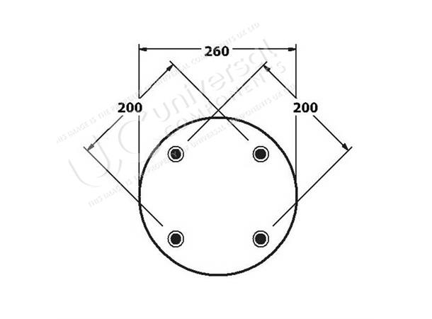 Luftbelg SAF 2926V stål Universal Components 