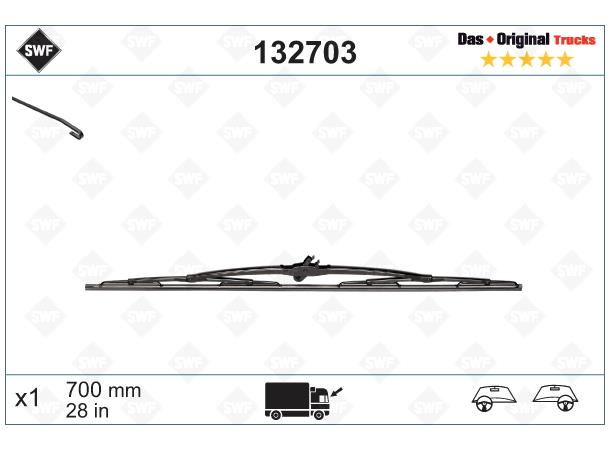 Viskerblad SWF 700mm LHD RHD x1 VALEO 
