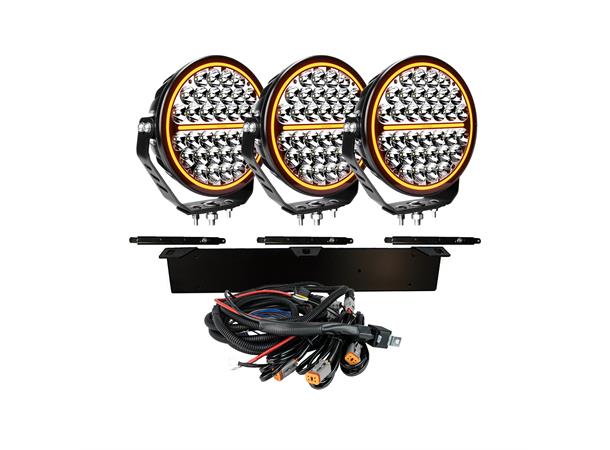3x SIBERIA NRS 9" EXTRALJUS LED KOMPLETT KIT - Strands 