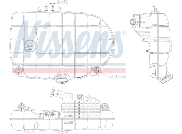 Expansion tank VOLVO FM (05-) D11-330 HP Nissens 