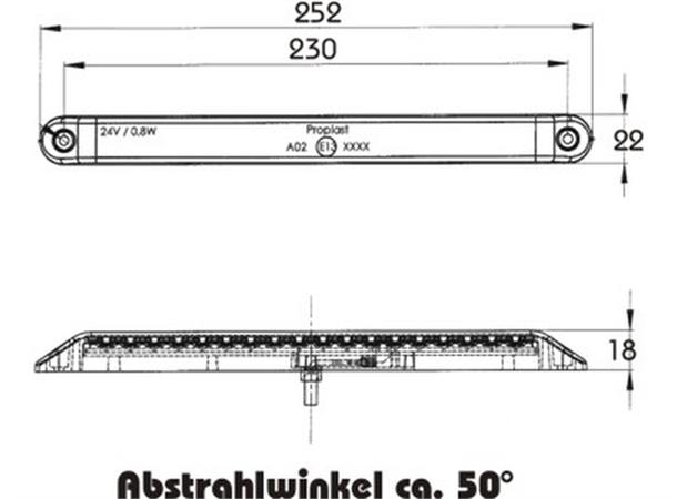 LED Interior Lamp PRO-IN 12V cable 0,5m 