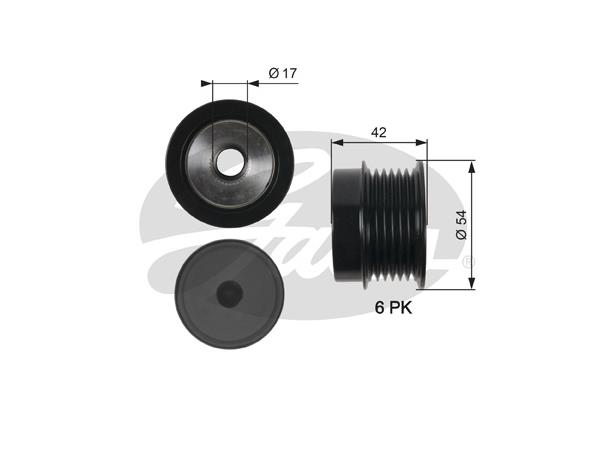 OAP OAP7035 OVERRUNNING ALT.PULLEY Gates 
