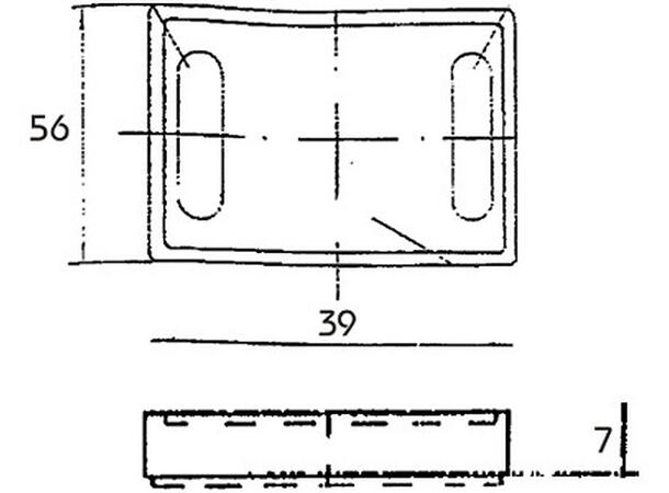 Reflex Reflector 56x39mm with adhesive p 