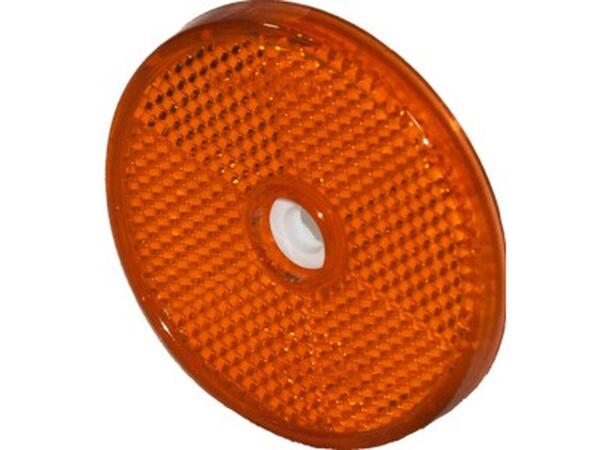 Reflex Reflector 60mm with adhesive pad and hole 6mm red 