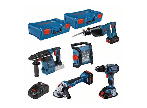 Sett med 5 verktøy, 18 V Bosch Power Tools 