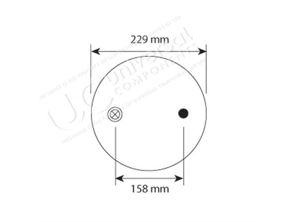 AIRSPRING ASSY (ASK024) PLASTIC PISTON F Universal Components 
