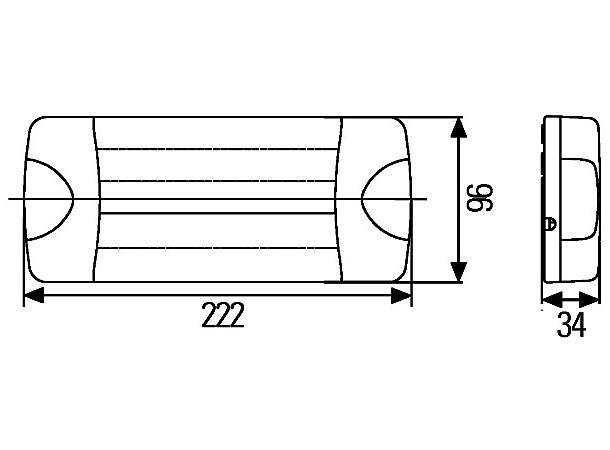 Baklys Led 28V Bremselys Hella 
