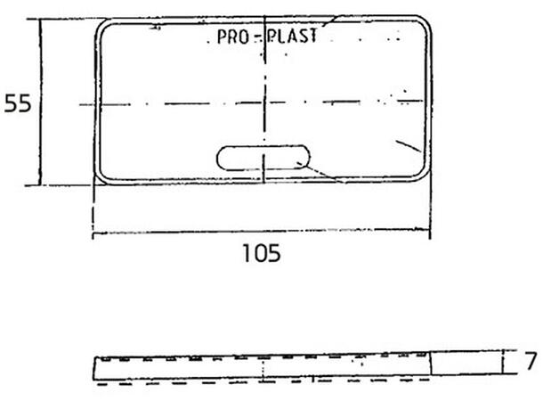 Reflex Reflector 105x55mm with adhesive 