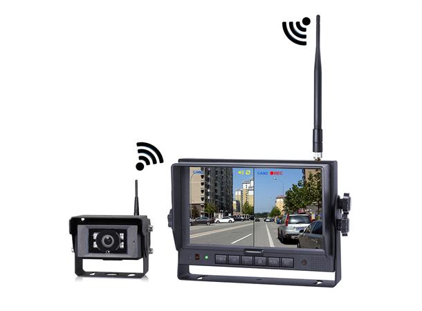 Ryggekamera system trådløst 720P 12-24v 7" Monitor Vignal 