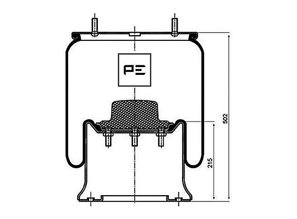 Air bellow Air connection M22 x 1,5 PE Automotive 