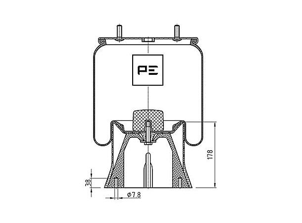 Air bellow Air connection M22 x 1,5 PE Automotive 