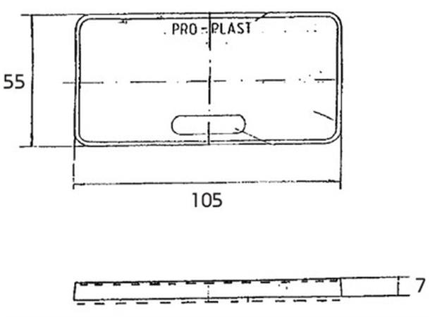 Reflex Reflector 105x55mm with adhesive 