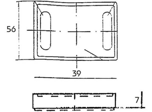 Reflex Reflector 56x39mm with adhesive p 