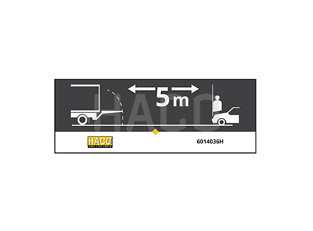 Skilt  "5m Avstand" - klister Haco 