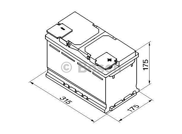 Startbatteri 85Ah 800A Bosch 