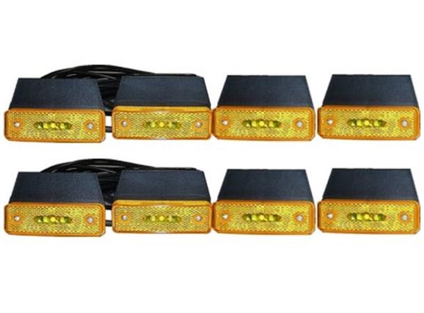 Cabled LED Sidemarker Lamps 2 x 4 Lamps 