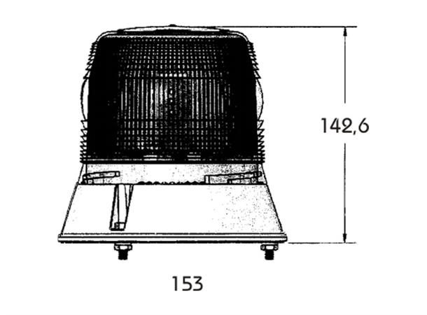 LED Beacon PRO-FLASH II 3-bolt fixation 12/24V, ECE R65 
