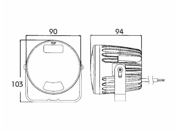 LED Fog Lamp PRO-FOG II 12/24V cable 0,5m 