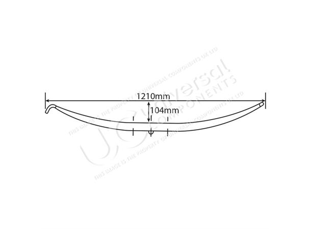 10 TON MONOLEAF SPRING R-OTYPE Universal Components 